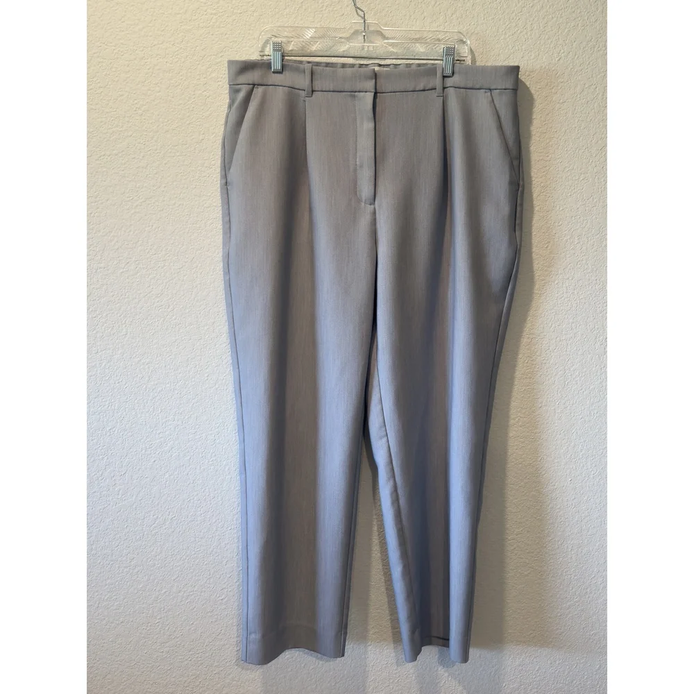 A&F Sloane Tailored Wide Leg Pant - Grey - 18